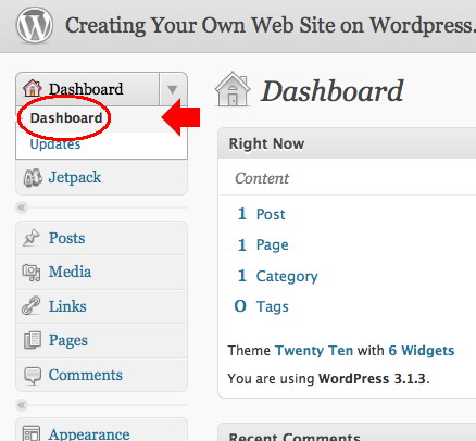 Wordpress Dashboard, Publishing First WordPress Post, Medical SEO, Medical Marketing Enterprises